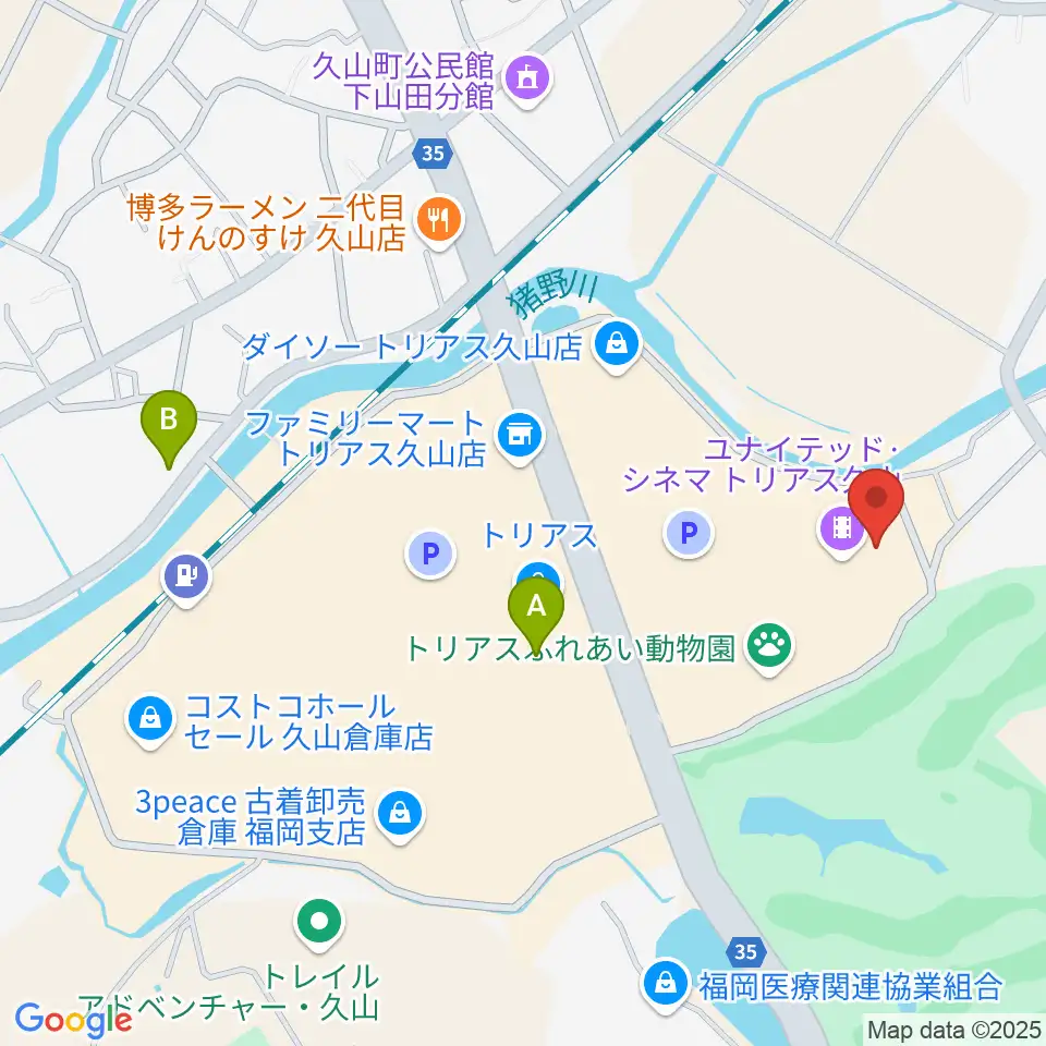 ユナイテッド・シネマ トリアス久山周辺のホテル一覧地図