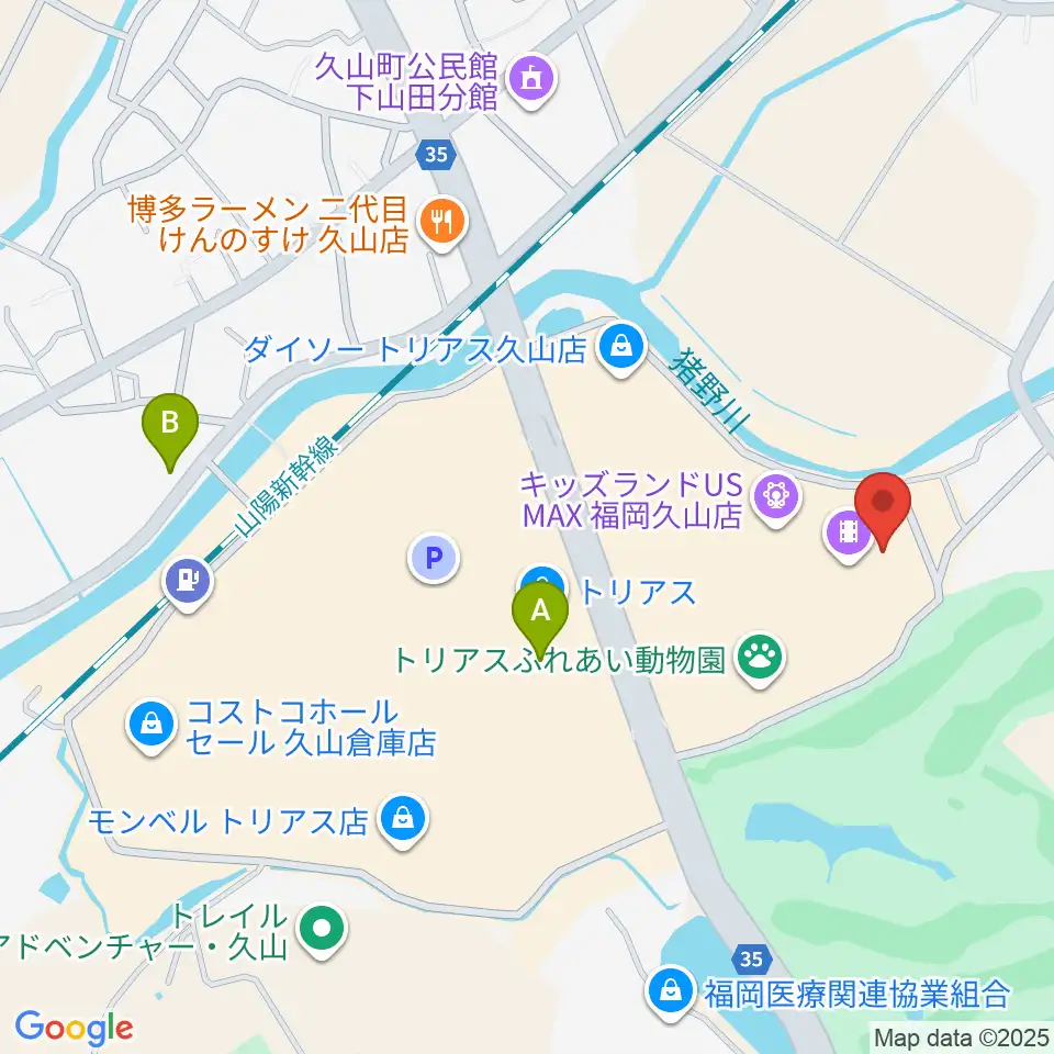 ユナイテッド・シネマ トリアス久山周辺のホテル一覧地図