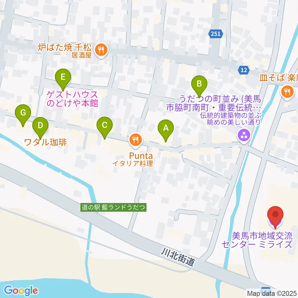 美馬市地域交流センター ミライズ周辺のホテル一覧地図