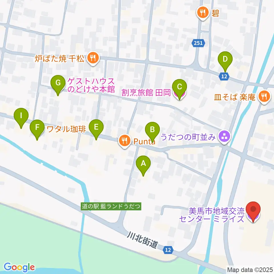 美馬市地域交流センター ミライズ周辺のホテル一覧地図