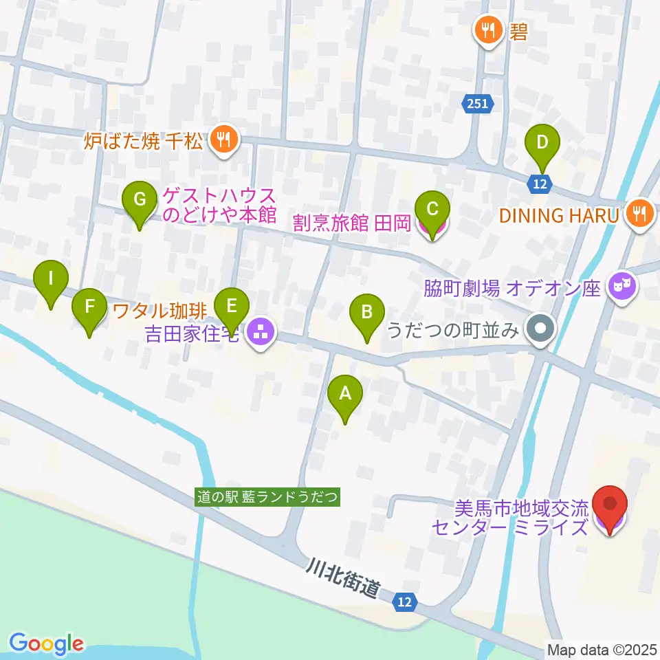 美馬市地域交流センター ミライズ周辺のホテル一覧地図