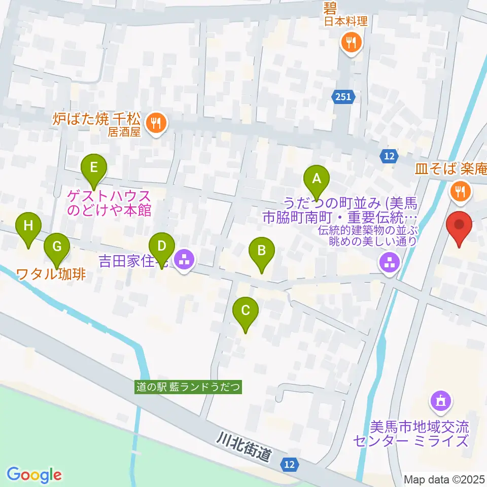 脇町劇場 オデオン座周辺のホテル一覧地図