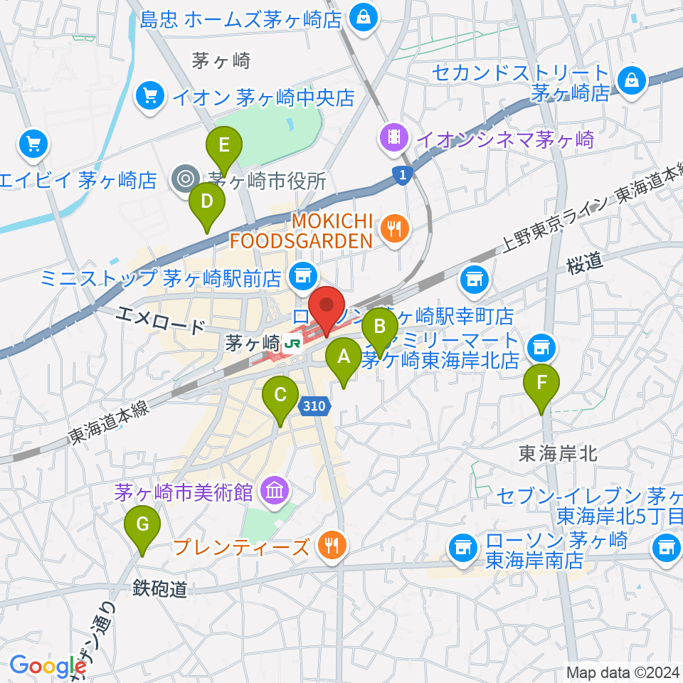 春秋会館周辺のホテル一覧地図