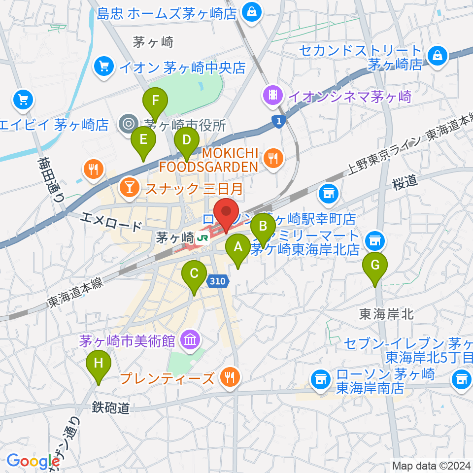 春秋会館周辺のホテル一覧地図