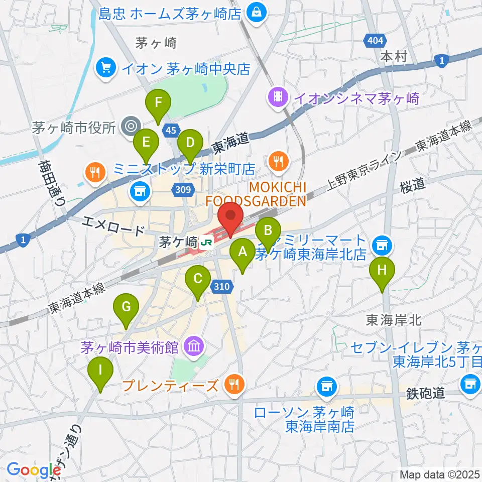 春秋会館周辺のホテル一覧地図