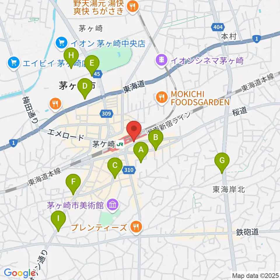 春秋会館周辺のホテル一覧地図