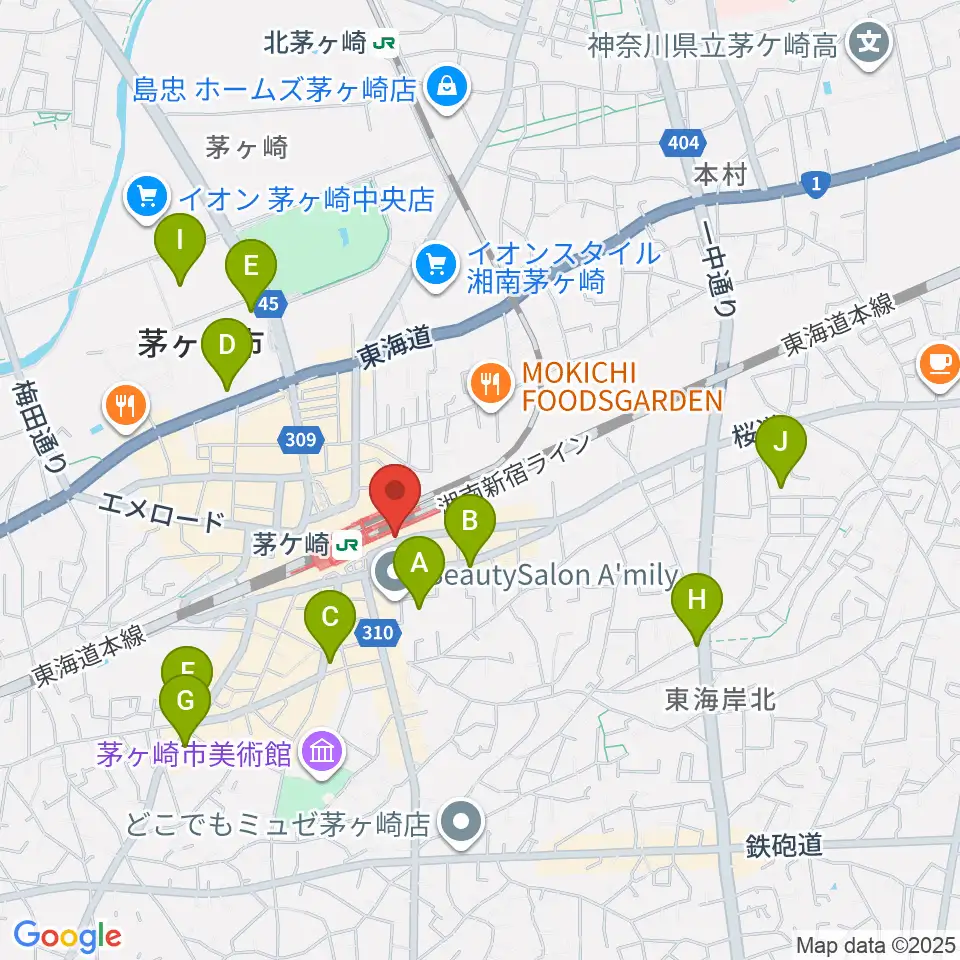 春秋会館周辺のホテル一覧地図