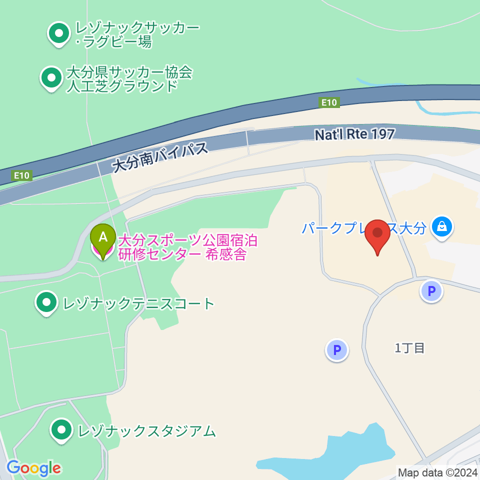 T・ジョイパークプレイス大分周辺のホテル一覧地図