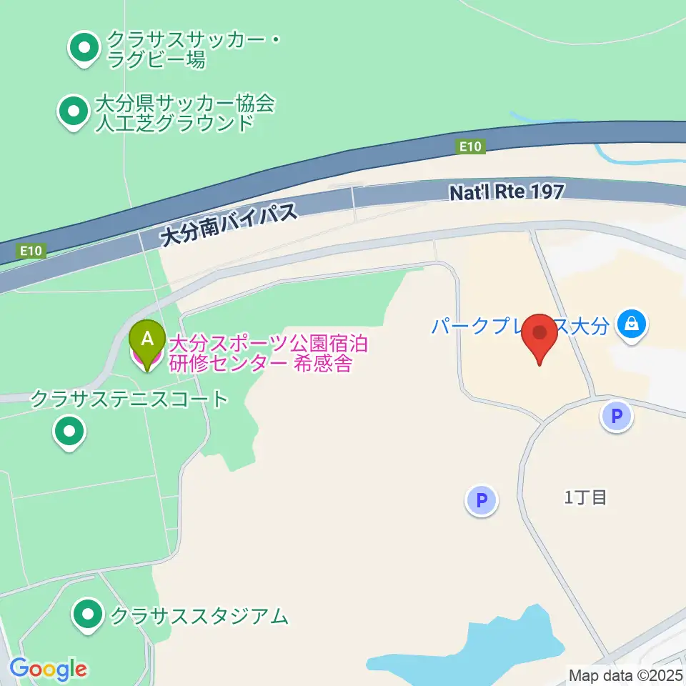 T・ジョイパークプレイス大分周辺のホテル一覧地図
