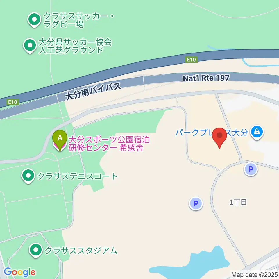 T・ジョイパークプレイス大分周辺のホテル一覧地図