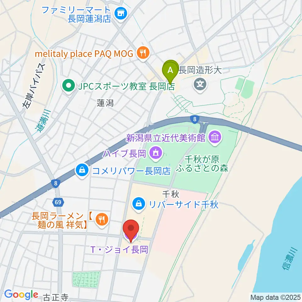 T・ジョイ長岡周辺のホテル一覧地図