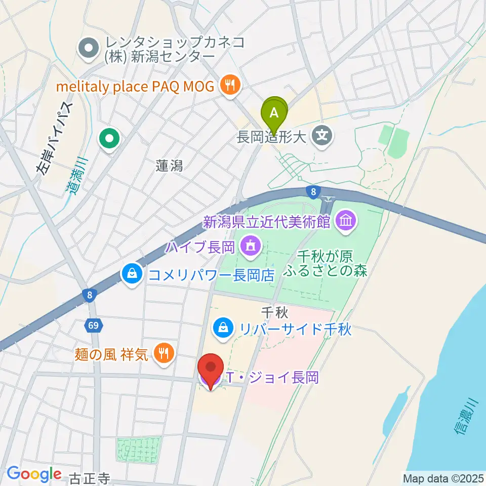 T・ジョイ長岡周辺のホテル一覧地図