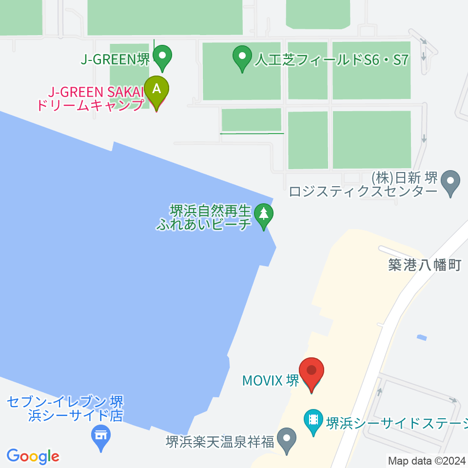 MOVIX堺周辺のホテル一覧地図