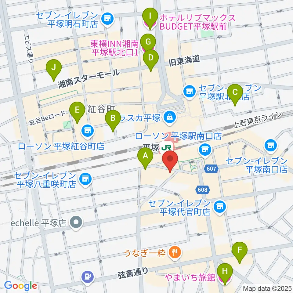平塚Sad cafe周辺のホテル一覧地図