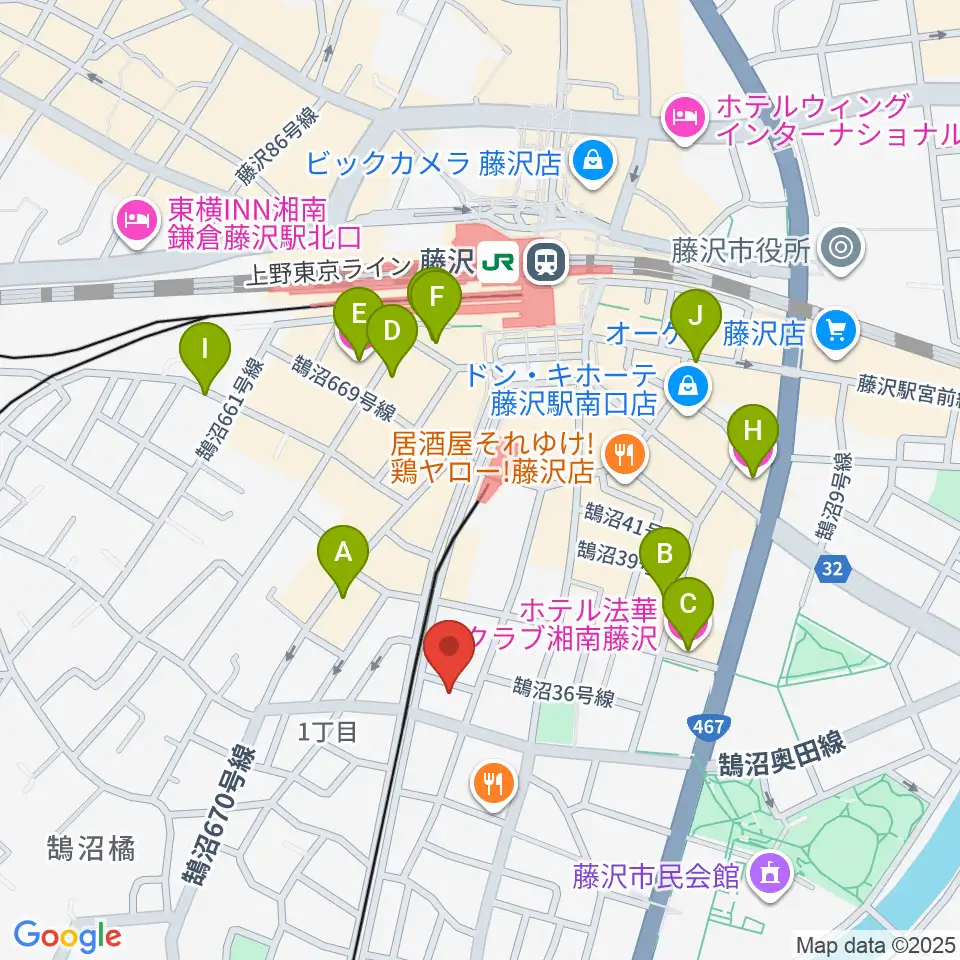 soundmarket周辺のホテル一覧地図