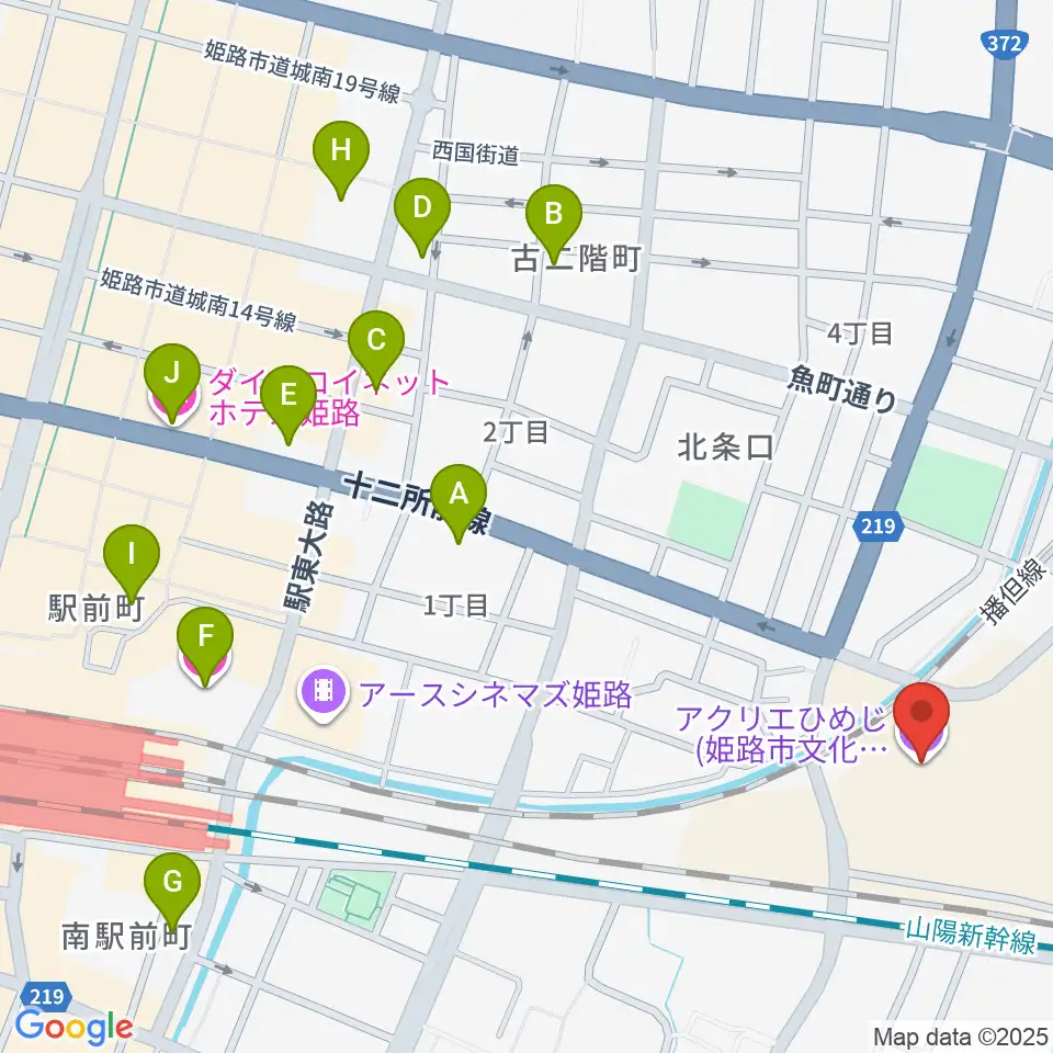 アクリエひめじ周辺のホテル一覧地図