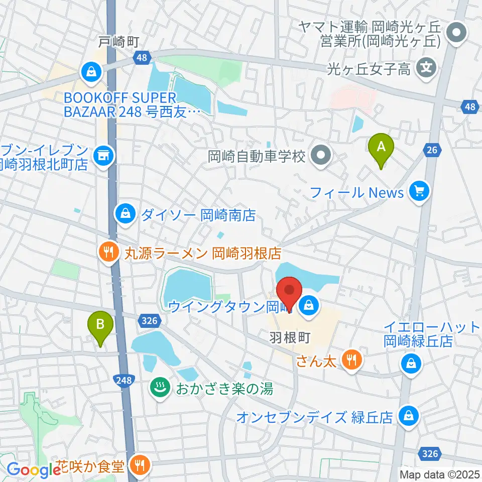 ユナイテッド・シネマ岡崎周辺のホテル一覧地図
