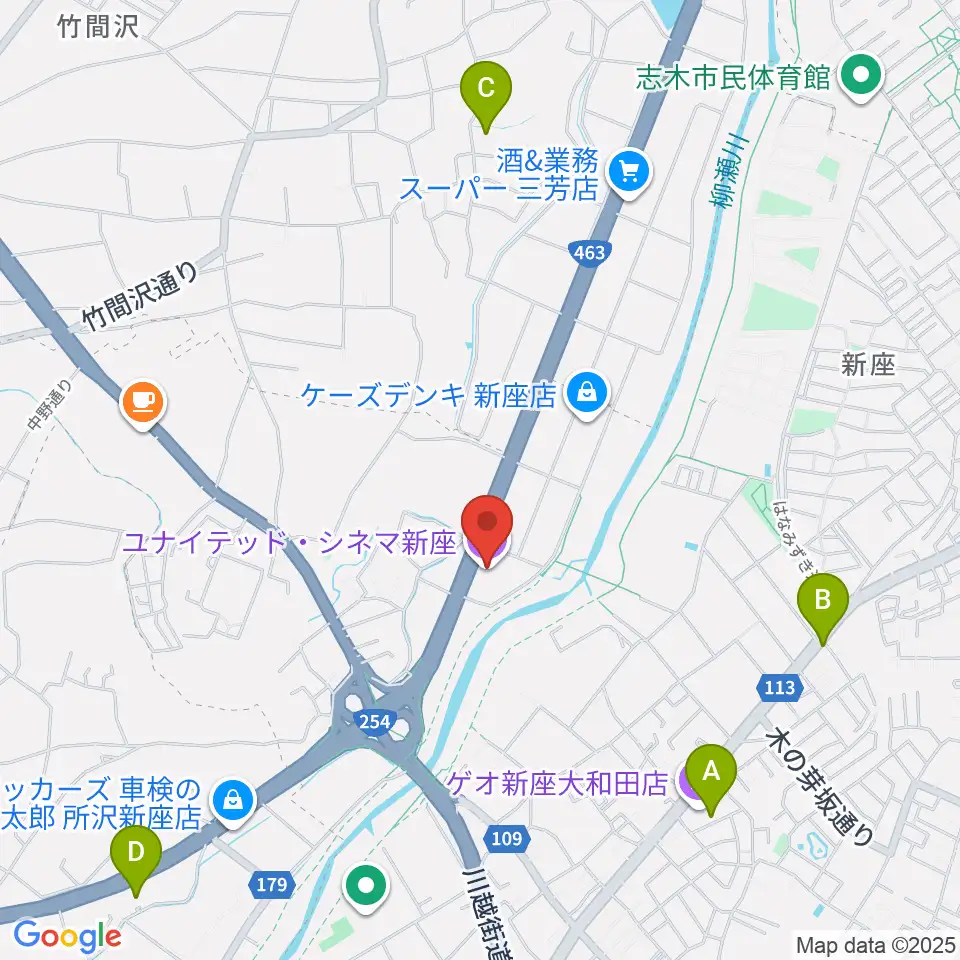 ユナイテッド・シネマ新座周辺のホテル一覧地図
