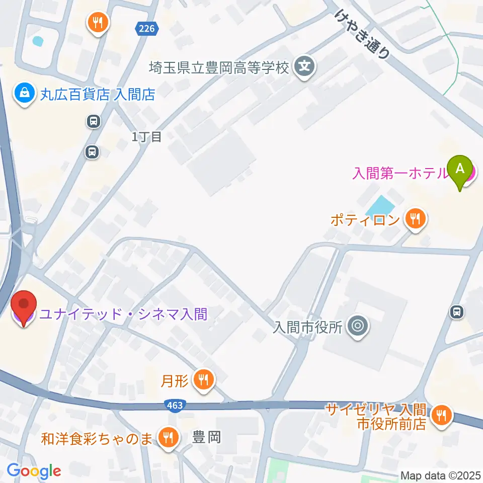 ローソン・ユナイテッドシネマ入間周辺のホテル一覧地図