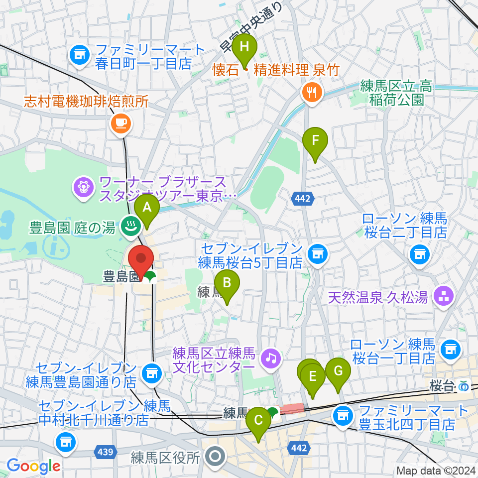 ユナイテッド・シネマとしまえん周辺のホテル一覧地図