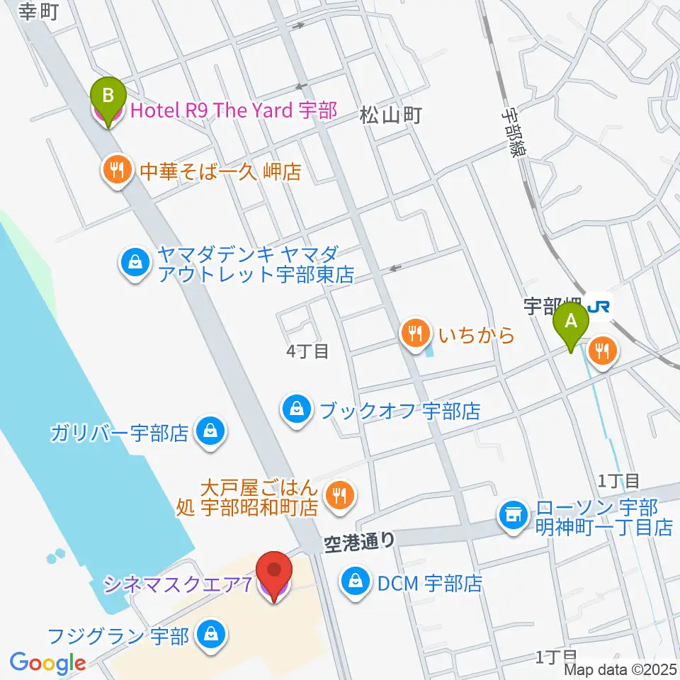 シネマ・スクエア7周辺のホテル一覧地図