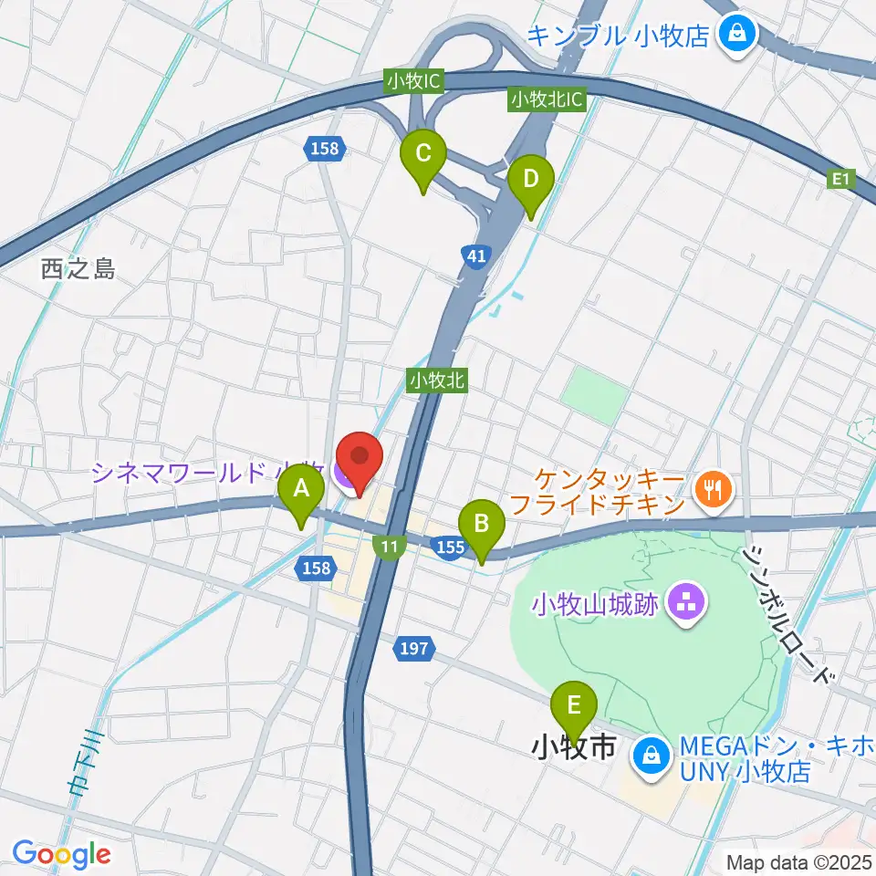 シネマワールド小牧周辺のホテル一覧地図