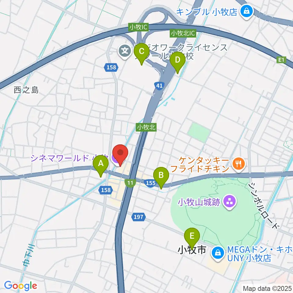 シネマワールド小牧周辺のホテル一覧地図