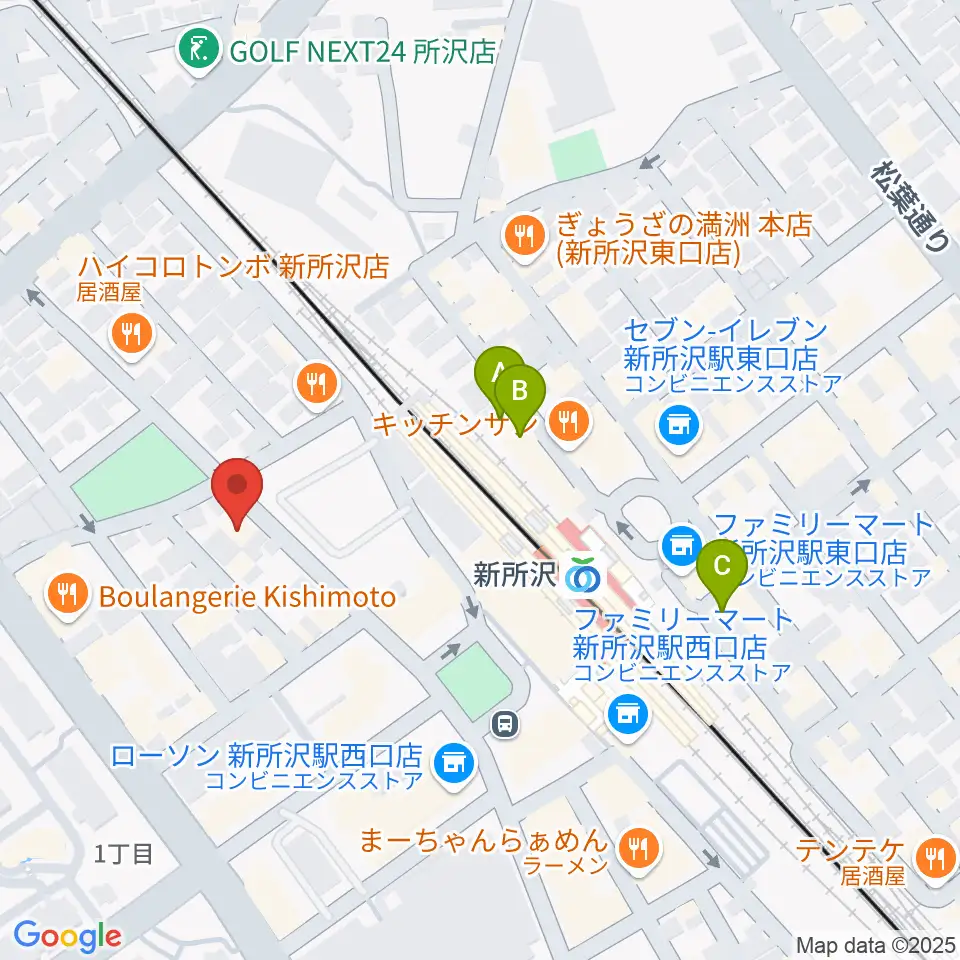 サワダ楽器修理工房周辺のホテル一覧地図