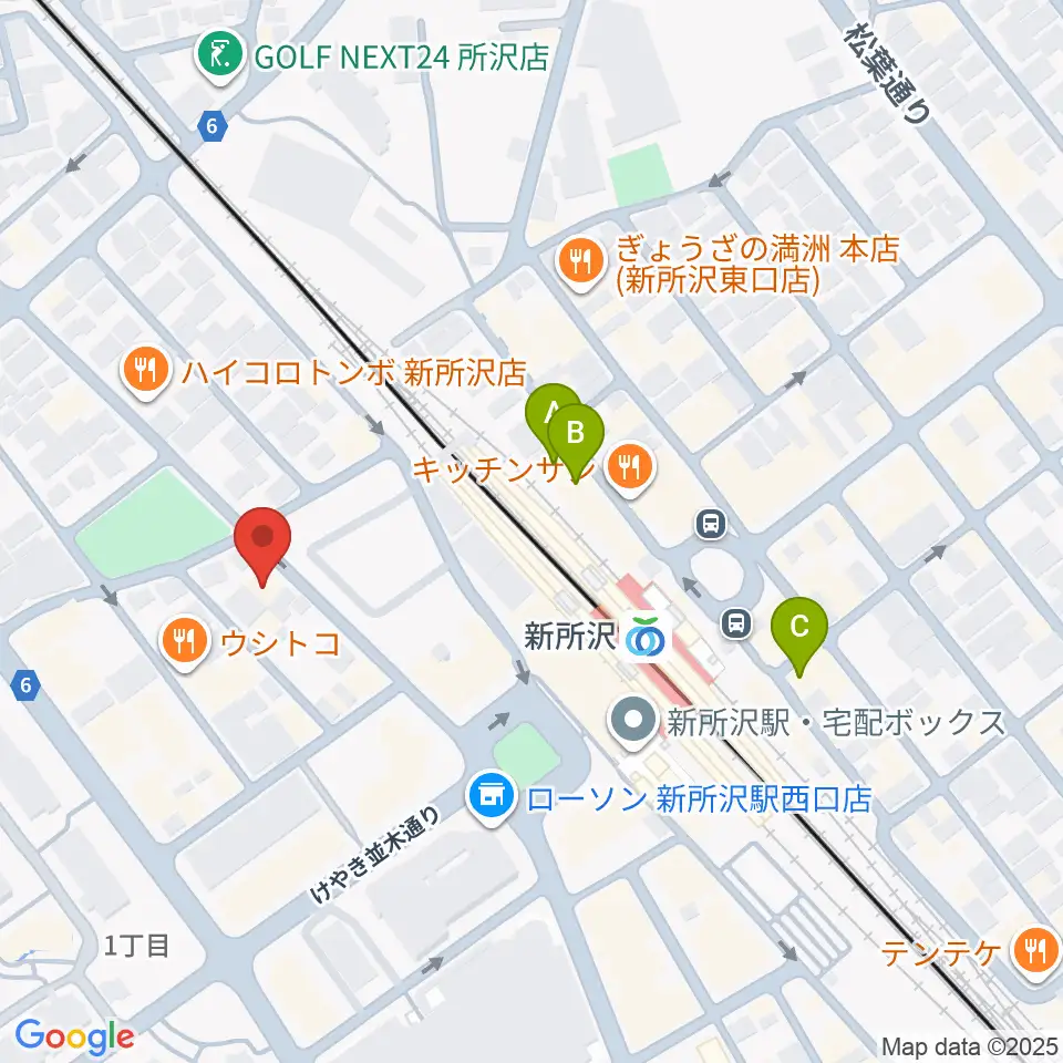 サワダ楽器修理工房周辺のホテル一覧地図