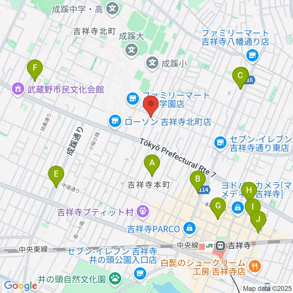 管楽器修理工房Prosit周辺のホテル一覧地図