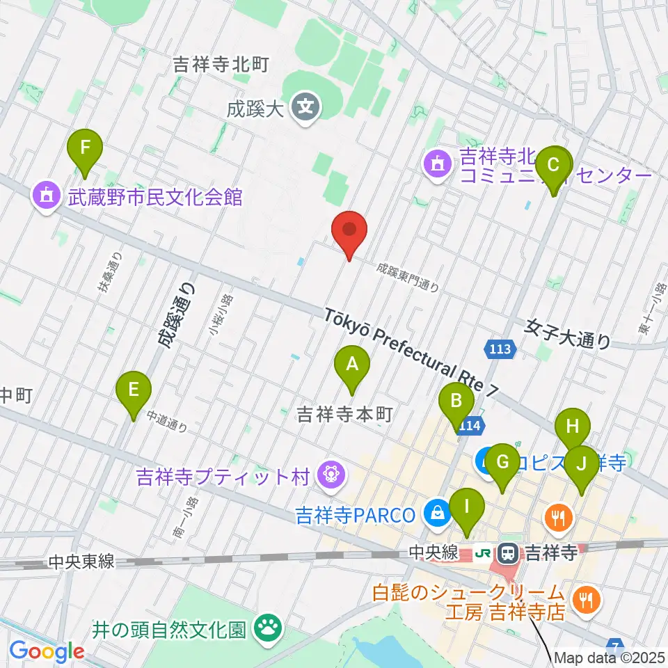 管楽器修理工房Prosit周辺のホテル一覧地図
