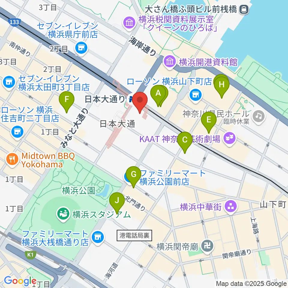 横浜情報文化センター周辺のホテル一覧地図