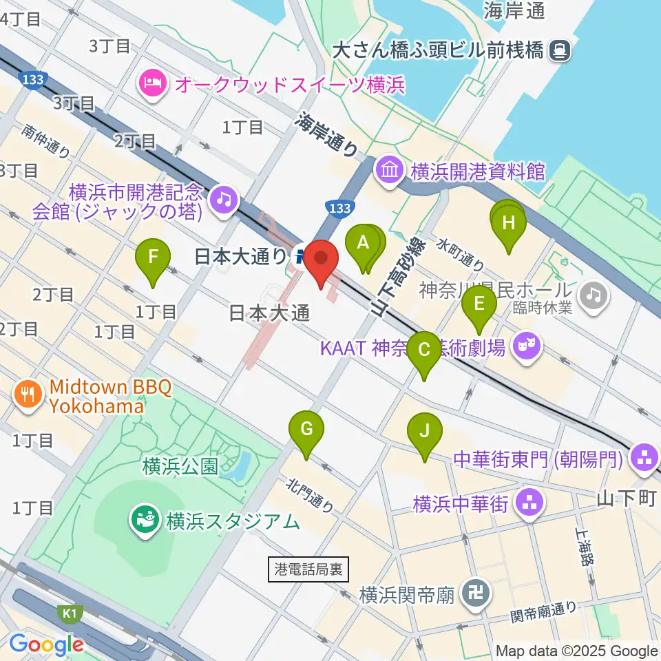 横浜情報文化センター周辺のホテル一覧地図