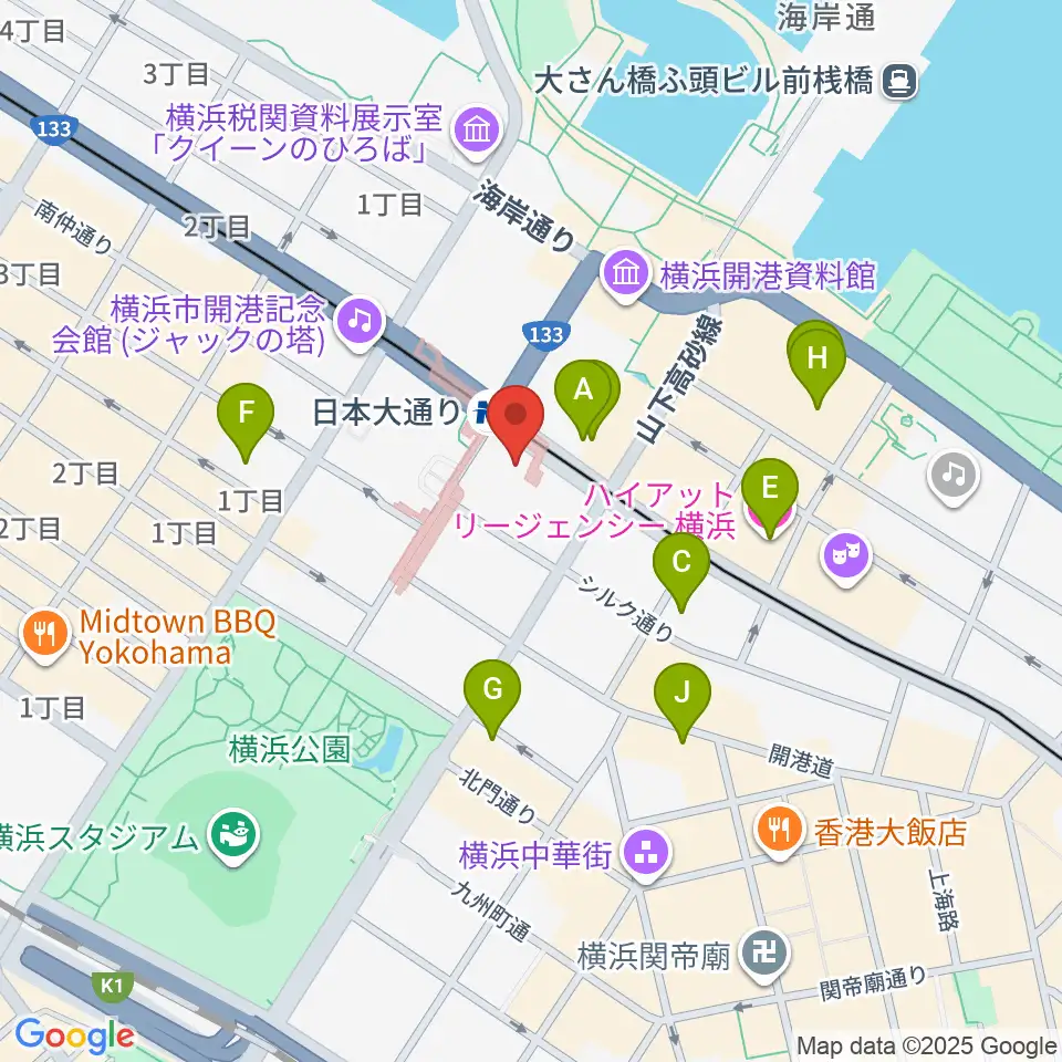 横浜情報文化センター周辺のホテル一覧地図