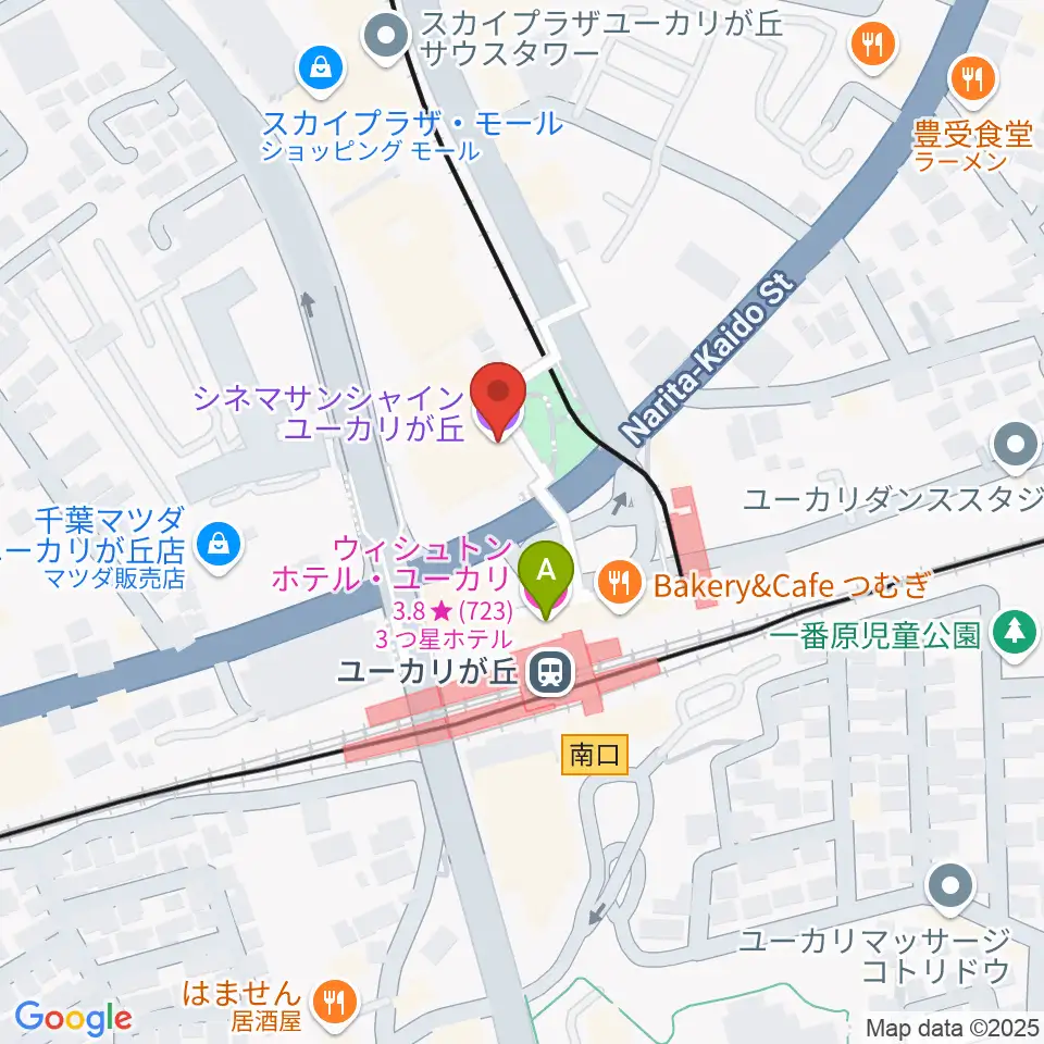 シネマサンシャインユーカリが丘周辺のホテル一覧地図