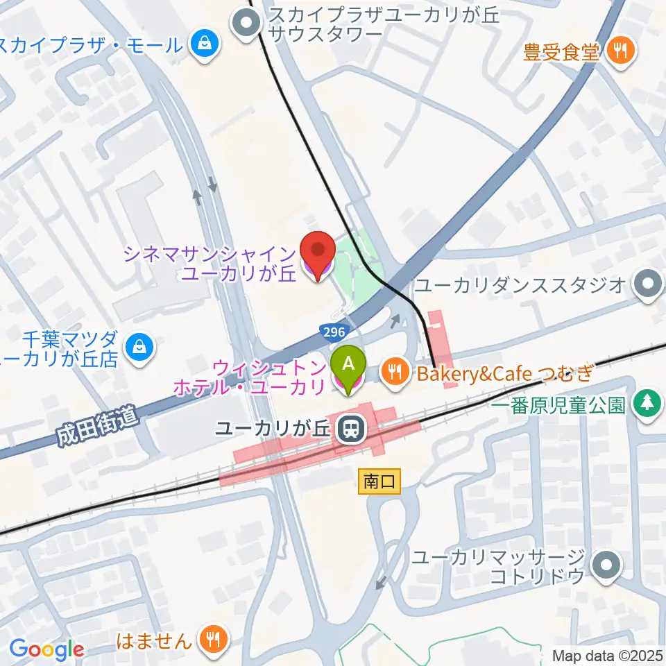 シネマサンシャインユーカリが丘周辺のホテル一覧地図