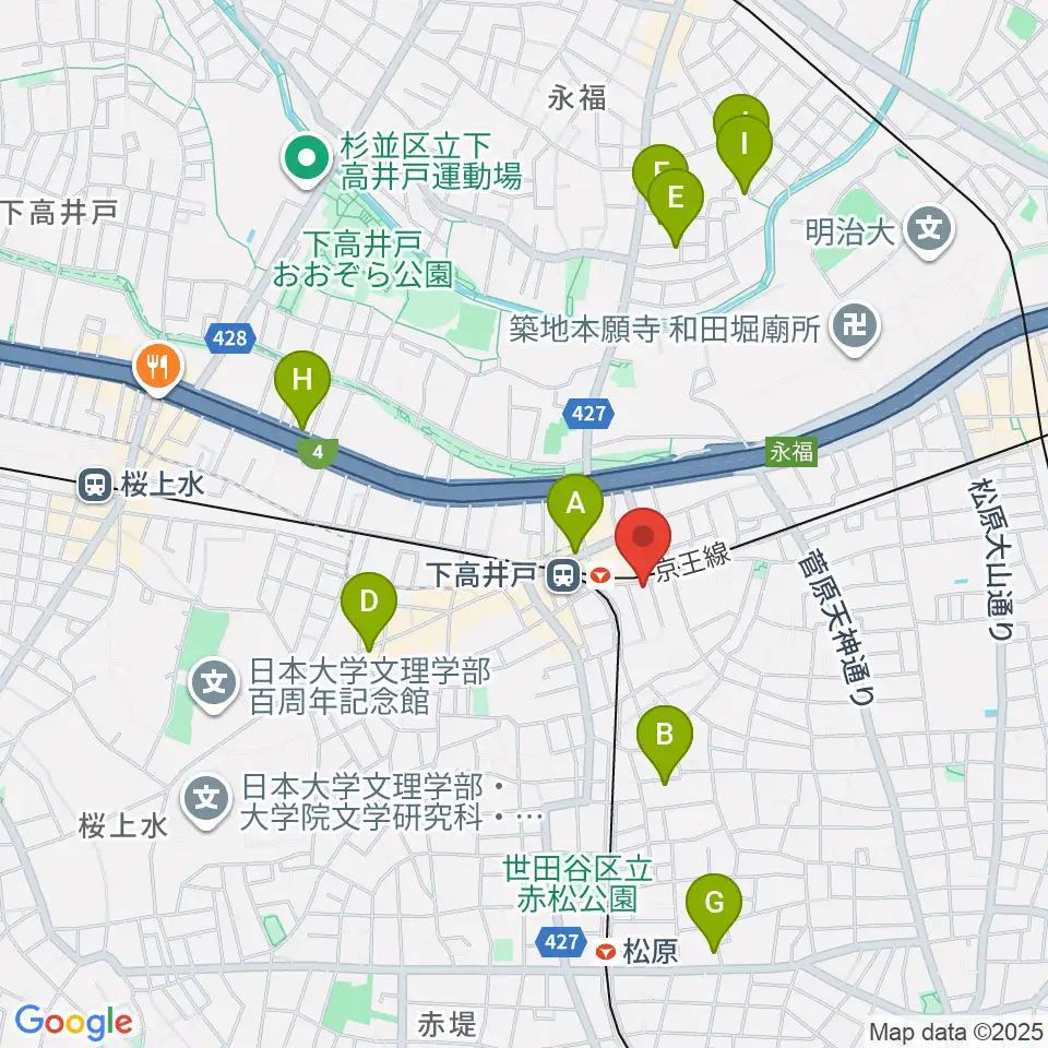 下高井戸シネマ周辺のホテル一覧地図