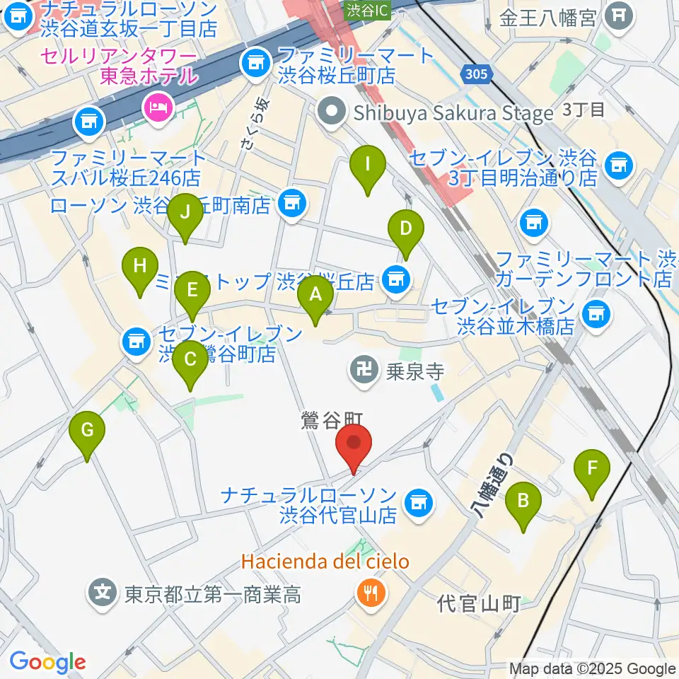 未来太鼓道場 みらい代官山スタジオ周辺のホテル一覧地図