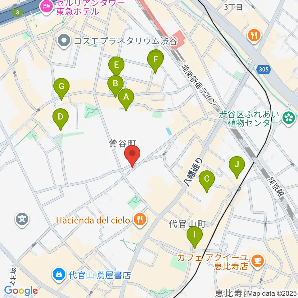 未来太鼓道場 みらい代官山スタジオ周辺のホテル一覧地図