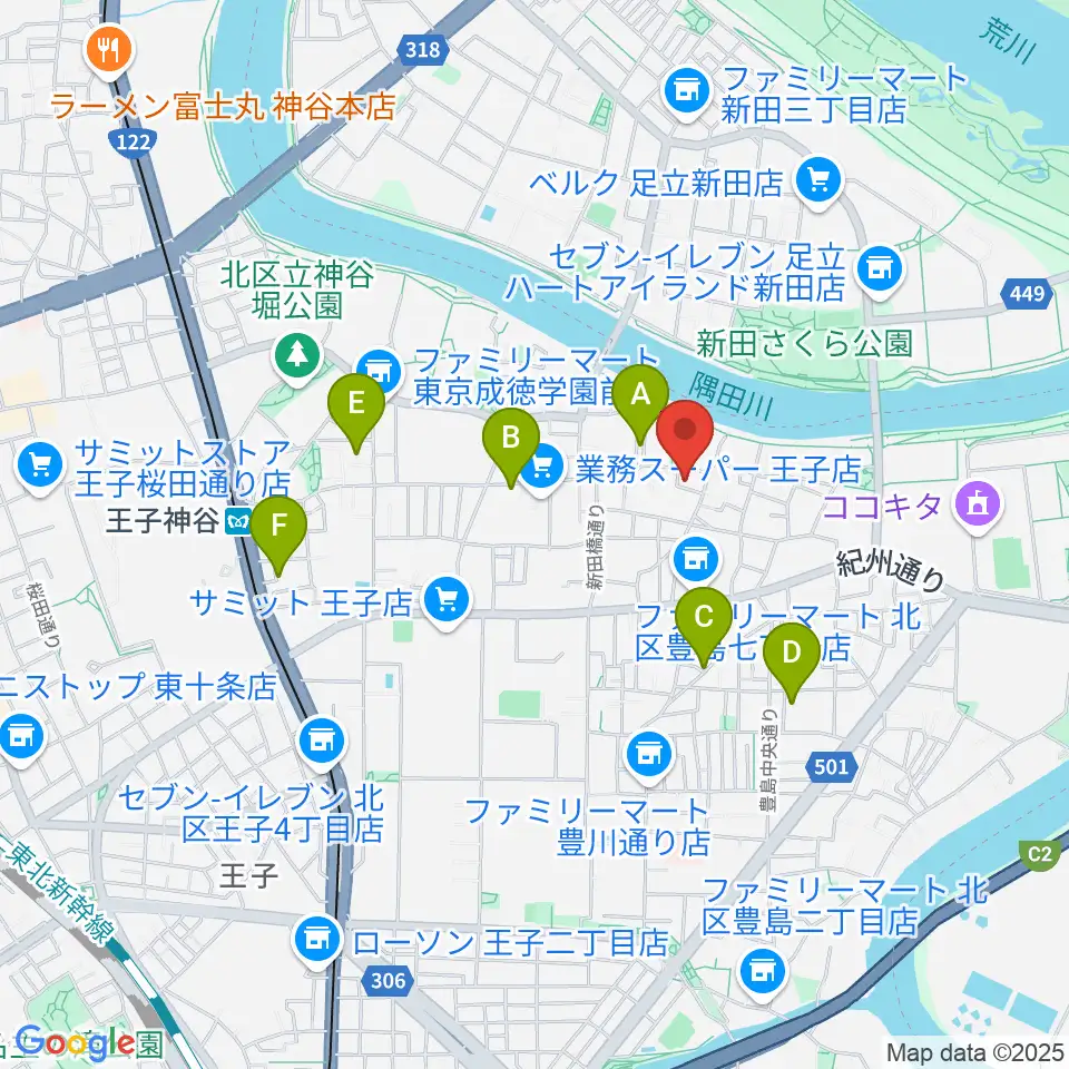 東京バビロン周辺のホテル一覧地図