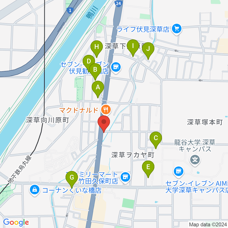 京都Annie's Cafe周辺のホテル一覧地図