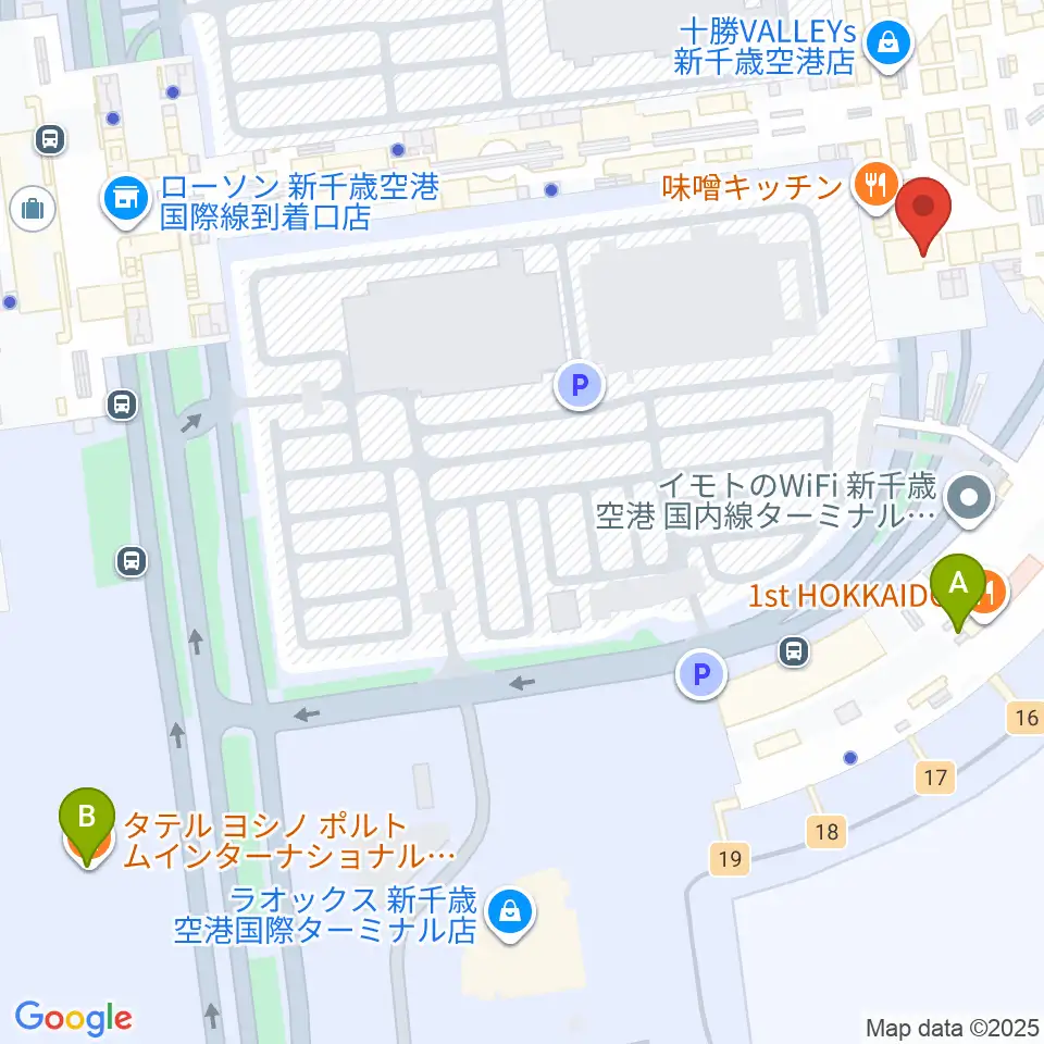 新千歳空港シアター周辺のホテル一覧地図