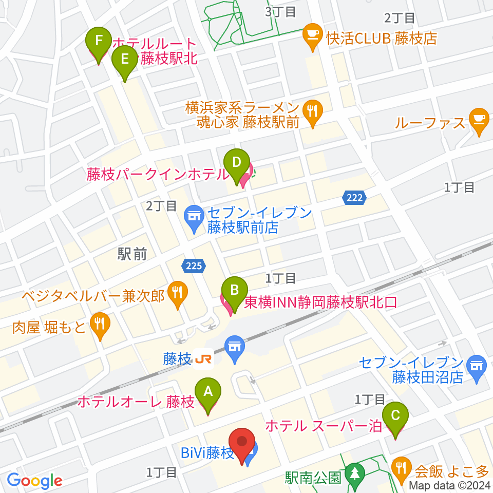 藤枝シネ・プレーゴ周辺のホテル一覧地図