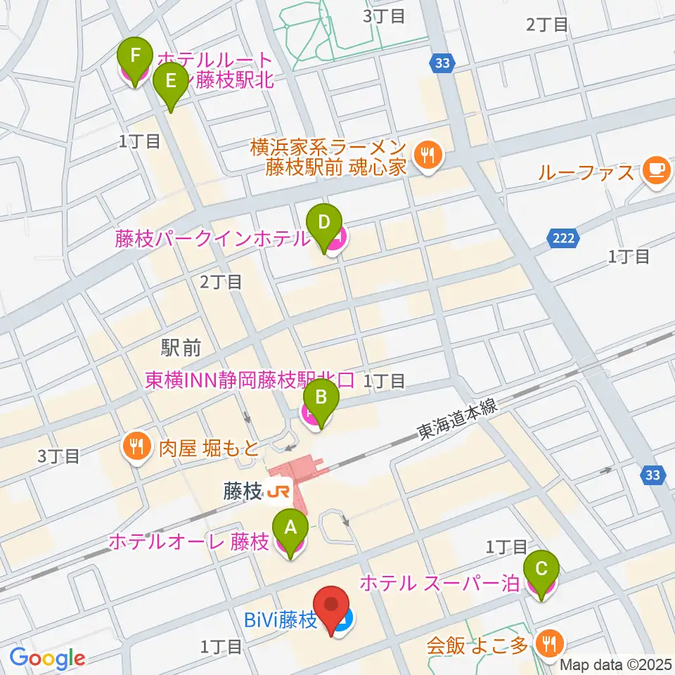 藤枝シネ・プレーゴ周辺のホテル一覧地図