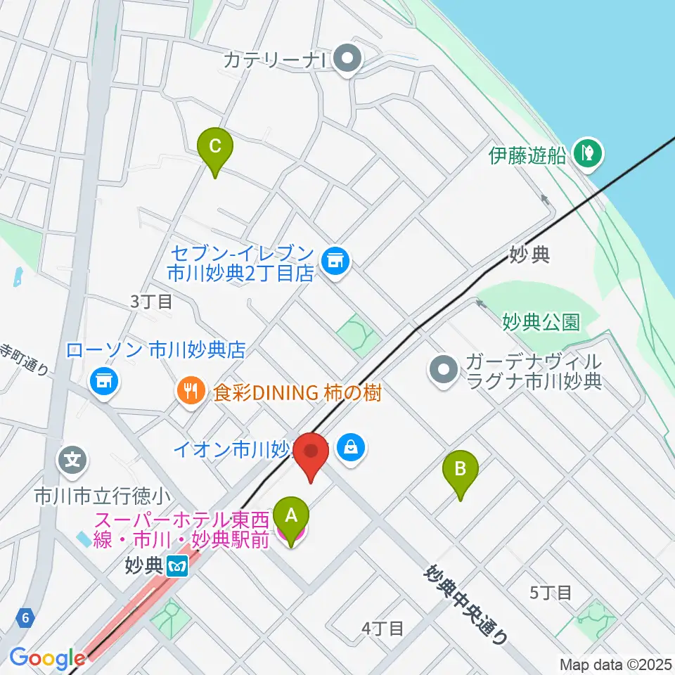 イオンシネマ市川妙典周辺のホテル一覧地図