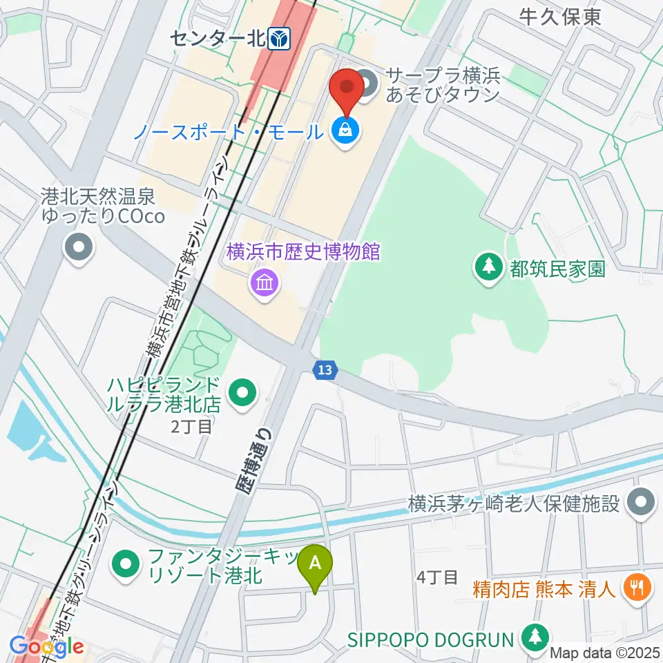 イオンシネマ港北ニュータウン周辺のホテル一覧地図