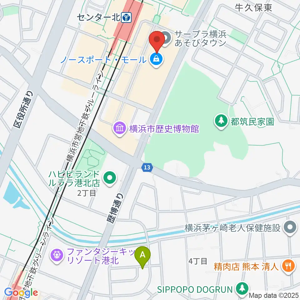 イオンシネマ港北ニュータウン周辺のホテル一覧地図