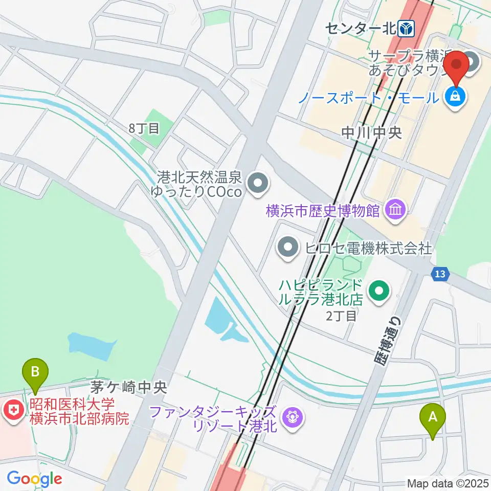 イオンシネマ港北ニュータウン周辺のホテル一覧地図
