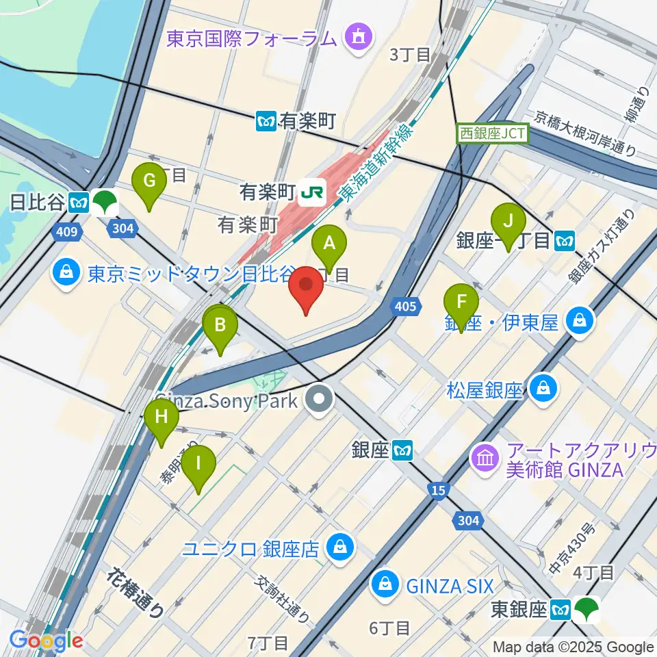 丸の内ピカデリー周辺のホテル一覧地図