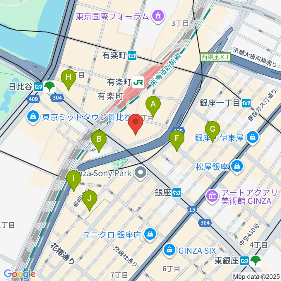 丸の内ピカデリー周辺のホテル一覧地図